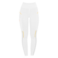 Legging justo feminino com inserções em micro-mesh Equestro Branco