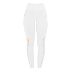 Legging justo feminino com inserções em micro-mesh Equestro Branco