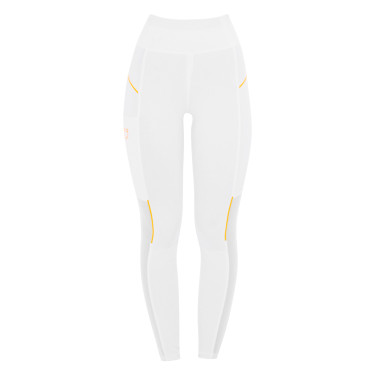 Legging justo feminino com inserções em micro-mesh Equestro Branco