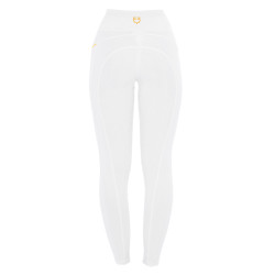 Legging justo feminino com inserções em micro-mesh Equestro Branco