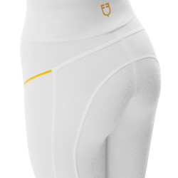 Legging justo feminino com inserções em micro-mesh Equestro Branco