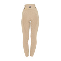 Legging justo feminino com grip completo Classic Equestro Incenso Bege