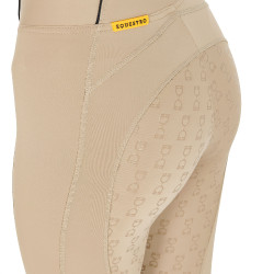 Legging justo feminino com grip completo Classic Equestro Incenso Bege