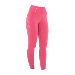 Legging justo feminino com grip completo Classic Equestro Madressilva Rosa