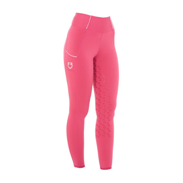 Legging justo feminino com grip completo Classic Equestro Madressilva Rosa