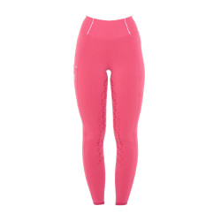 Legging justo feminino com grip completo Classic Equestro Madressilva Rosa