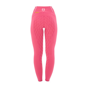 Legging justo feminino com grip completo Classic Equestro Madressilva Rosa