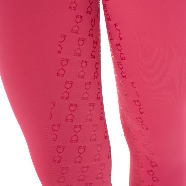 Legging justo feminino com grip completo Classic Equestro Madressilva Rosa