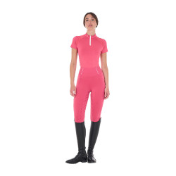 Legging justo feminino com grip completo Classic Equestro Madressilva Rosa