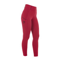 Legging justo feminino com grip completo Classic Equestro Scooter Bege