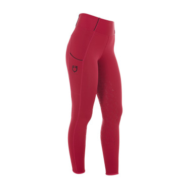 Legging justo feminino com grip completo Classic Equestro Scooter Bege