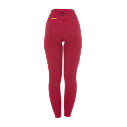 Legging justo feminino com grip completo Classic Equestro Scooter Bege