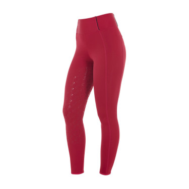Legging justo feminino com grip completo Classic Equestro Scooter Bege