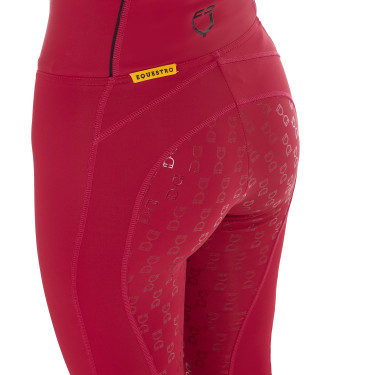 Legging justo feminino com grip completo Classic Equestro Scooter Bege