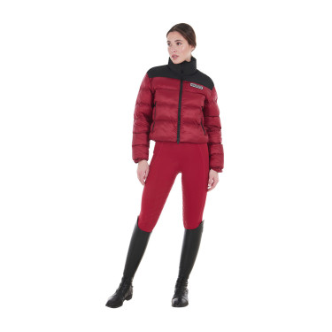 Legging justo feminino com grip completo Classic Equestro Scooter Bege