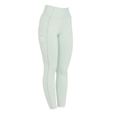 Legging justo feminino com grip completo Classic Equestro Verde claro
