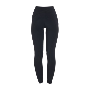 Legging ajustado em tecido técnico elástico feminino Kao Light Equestro Preto / preto Legging ajustado em tecido técnico elástico feminino Kao Light Equestro Preto / preto