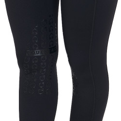 Legging ajustado em tecido técnico elástico feminino Kao Light Equestro Preto / preto Legging ajustado em tecido técnico elástico feminino Kao Light Equestro Preto / preto