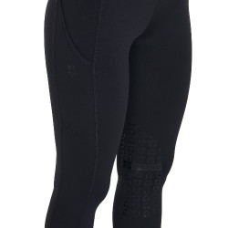 Legging ajustado em tecido técnico elástico feminino Kao Light Equestro Preto / preto Legging ajustado em tecido técnico elástico feminino Kao Light Equestro Preto / preto