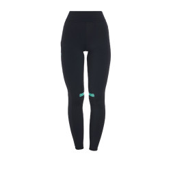 Legging ajustado em tecido técnico elástico feminino Kao Light Equestro Preto / esmeralda Legging ajustado em tecido técnico elástico feminino Kao Light Equestro Preto / esmeralda