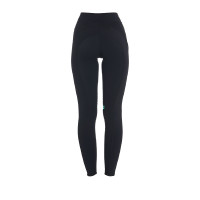 Legging ajustado em tecido técnico elástico feminino Kao Light Equestro Preto / esmeralda Legging ajustado em tecido técnico elástico feminino Kao Light Equestro Preto / esmeralda