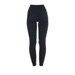 Legging ajustado em tecido técnico elástico feminino Kao Light Equestro Preto / esmeralda Legging ajustado em tecido técnico elástico feminino Kao Light Equestro Preto / esmeralda