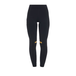 Legging ajustado em tecido técnico elástico feminino Kao Light Equestro Preto / amarelo Legging ajustado em tecido técnico elástico feminino Kao Light Equestro Preto / amarelo