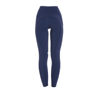 Legging ajustado em tecido técnico elástico feminino Kao Light Equestro Marinho / esmeralda Azul Legging ajustado em tecido técnico elástico feminino Kao Light Equestro Marinho / esmeralda Azul