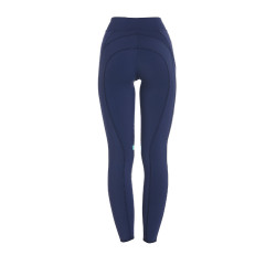 Legging ajustado em tecido técnico elástico feminino Kao Light Equestro Marinho / esmeralda Azul