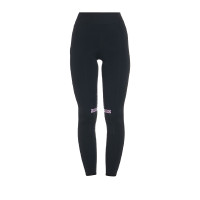 Legging justo em tecido técnico elástico feminino Kao Equestro Preto / lilás Legging justo em tecido técnico elástico feminino Kao Equestro Preto / lilás