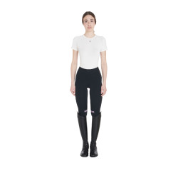 Legging justo em tecido técnico elástico feminino Kao Equestro Legging justo em tecido técnico elástico feminino Kao Equestro