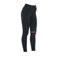Legging justo em tecido técnico elástico feminino Kao Equestro Preto / lilás Legging justo em tecido técnico elástico feminino Kao Equestro Preto / lilás