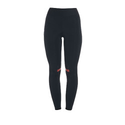 Legging justo em tecido técnico elástico feminino Kao Equestro Preto / vermelho