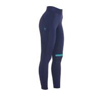 Legging justo em tecido técnico elástico feminino Kao Equestro Marinho / esmeralda