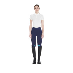 Legging justo em tecido técnico elástico feminino Kao Equestro Legging justo em tecido técnico elástico feminino Kao Equestro