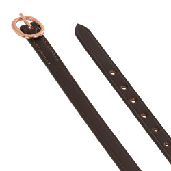 Tiras para esporas em couro com fivela em ouro rosa Equestro Tiras para esporas em couro com fivela em ouro rosa Equestro