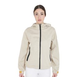 Impermeável técnico de 3 camadas feminino Equestro Bege Impermeável técnico de 3 camadas feminino Equestro Bege
