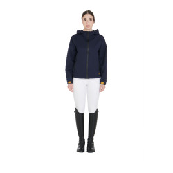 Impermeável técnico de 3 camadas feminino Equestro Marinho Azul-marinho Impermeável técnico de 3 camadas feminino Equestro Marinho Azul-marinho