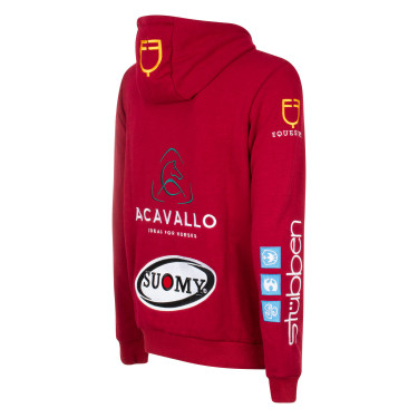 Sweatshirt com capuz masculino com multi-logotipo Equestro Scooter Bege