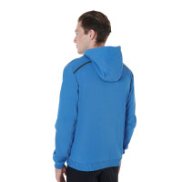 Moletom com capuz de algodão com zíper masculino Equestro Daphne Azul Moletom com capuz de algodão com zíper masculino Equestro Daphne Azul