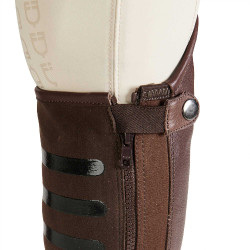 Mini-chaps unissexo com inserções de silicone Gel Grip System Equestro Mini-chaps unissexo com inserções de silicone Gel Grip System Equestro