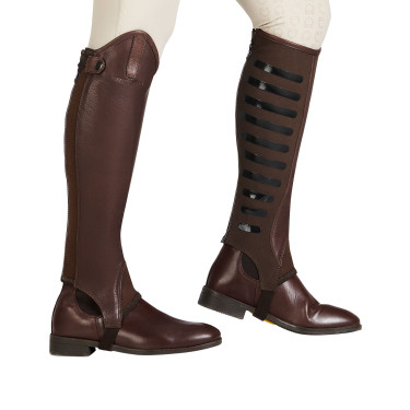 Mini-chaps unissexo com inserções de silicone Gel Grip System Equestro Mini-chaps unissexo com inserções de silicone Gel Grip System Equestro