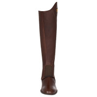 Mini-chaps de couro macio com zíper lateral Magellano Equestro Castanho Mini-chaps de couro macio com zíper lateral Magellano Equestro Castanho