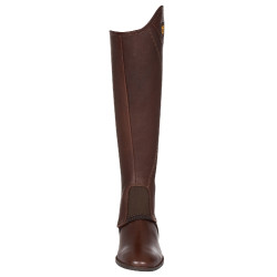 Mini-chaps de couro macio com zíper lateral Magellano Equestro Castanho