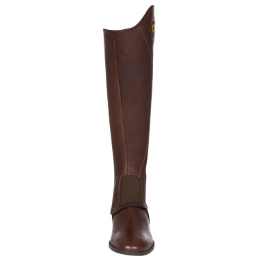Mini-chaps de couro macio com zíper lateral Magellano Equestro Castanho