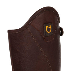 Mini-chaps de couro macio com zíper lateral Magellano Equestro Castanho