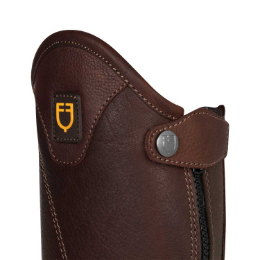 Mini-chaps de couro macio com zíper lateral Magellano Equestro Castanho
