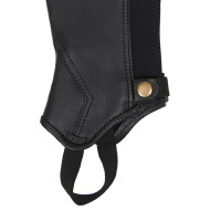 Mini-chaps de couro macio com zíper traseiro Dunster Equestro Preto Mini-chaps de couro macio com zíper traseiro Dunster Equestro Preto