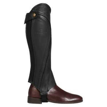 Mini-chaps unissex de couro perfurado para máximo conforto Salisbury Equestro Castanho