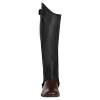 Mini-chaps unissex de couro perfurado para máximo conforto Salisbury Equestro Castanho Mini-chaps unissex de couro perfurado para máximo conforto Salisbury Equestro Castanho